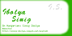 ibolya simig business card